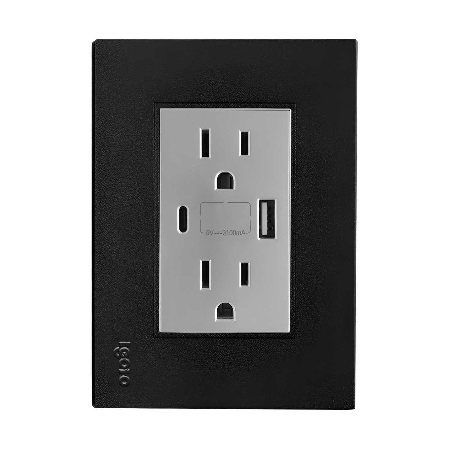 Tomacorriente Doble con tierra y puertos USB + C - Serie Z